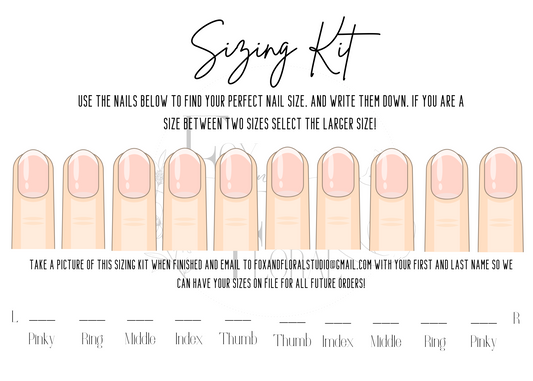 Press On Nail Sizing Kit